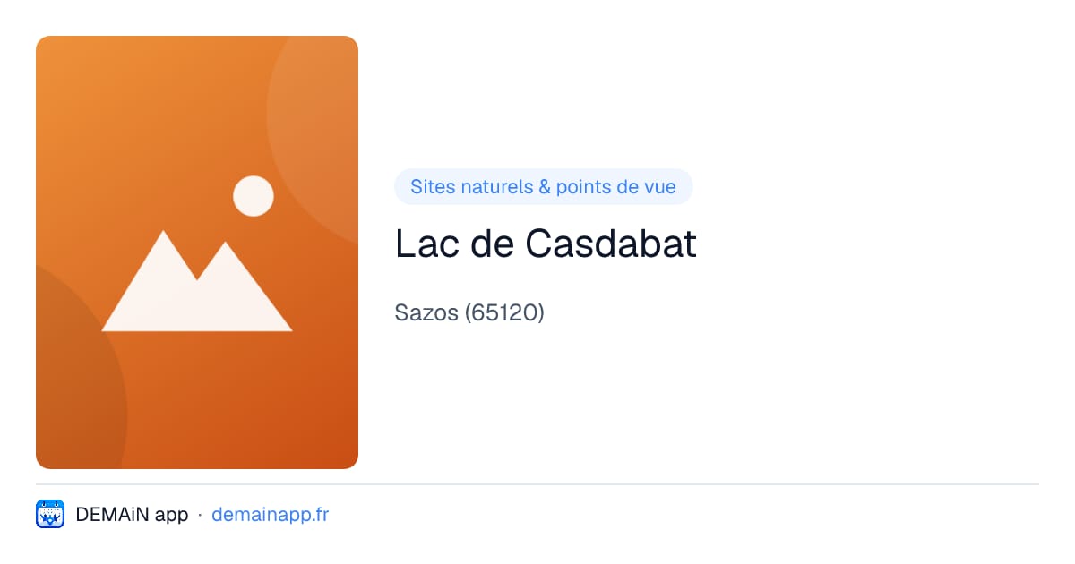 Lac de Casdabat — Sazos