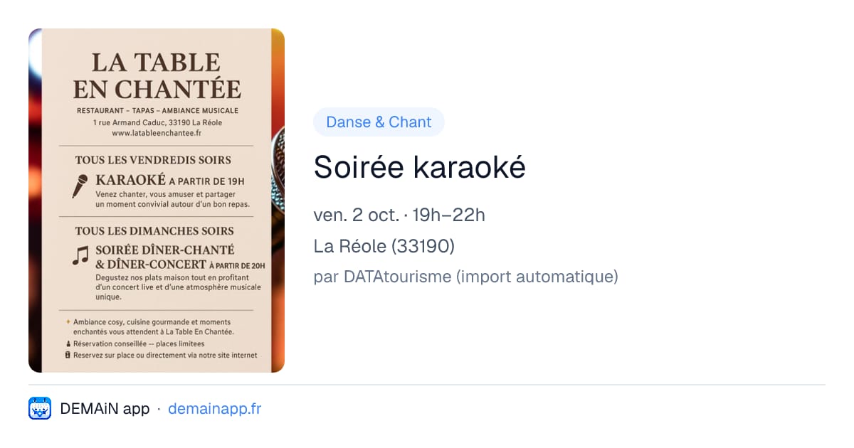 Soirée karaoké — La Réole