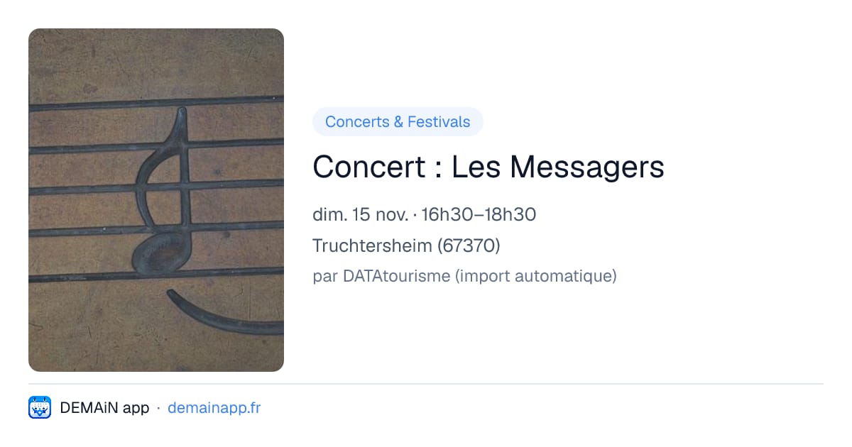 Concert : Les Messagers — Truchtersheim
