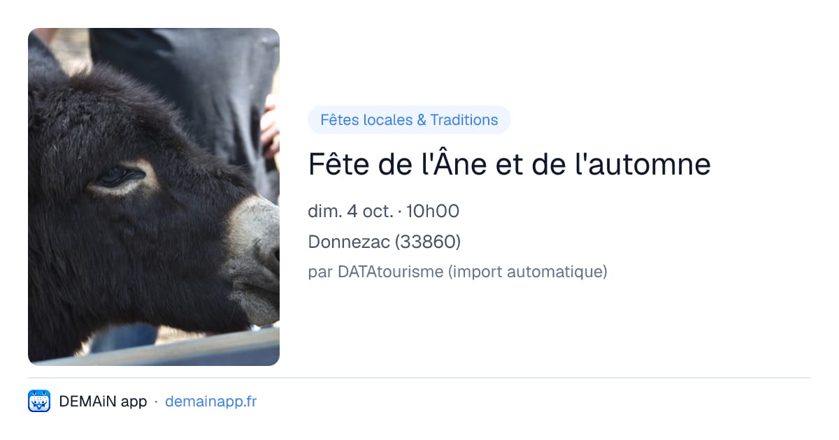 Fête de l'Âne et de l'automne — Donnezac