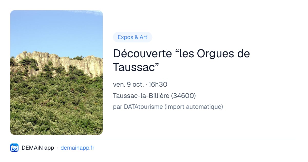 Découverte “les Orgues de Taussac” — Taussac-la-Billière