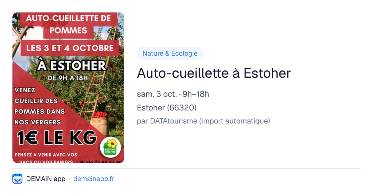 Auto-cueillette à Estoher — Estoher