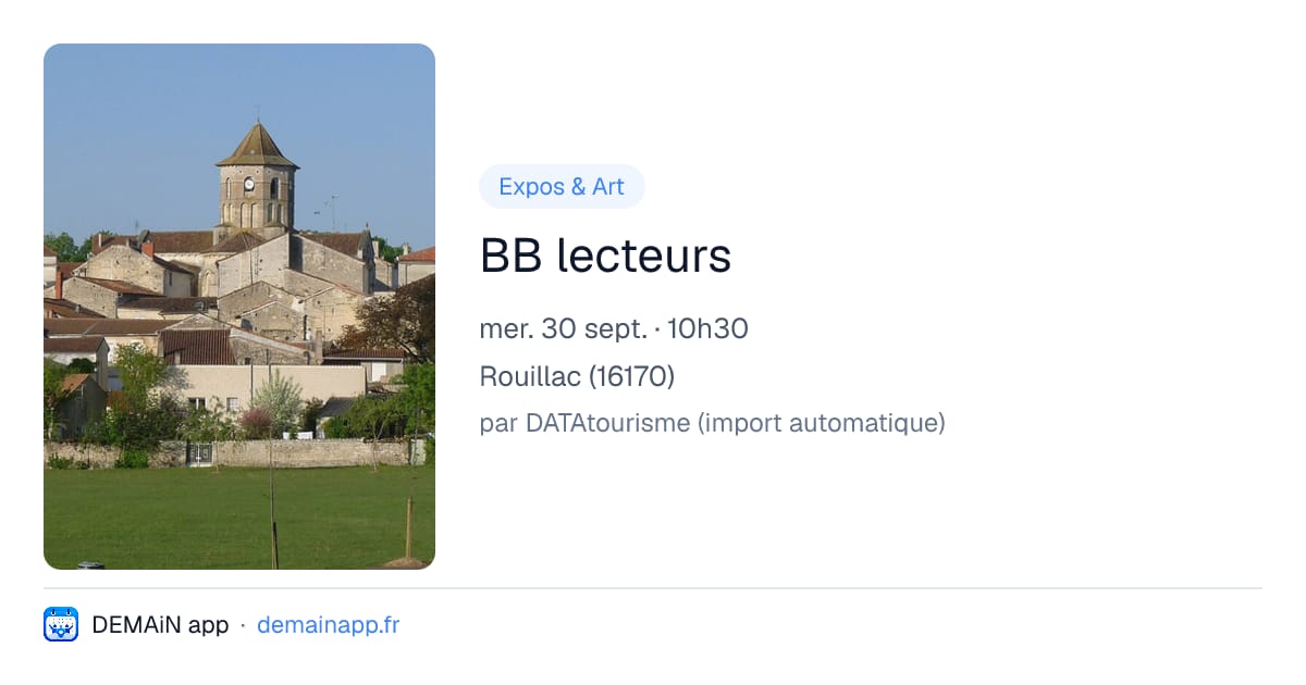 BB lecteurs — Rouillac