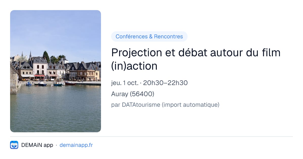 Projection et débat autour du film (in)action — Auray