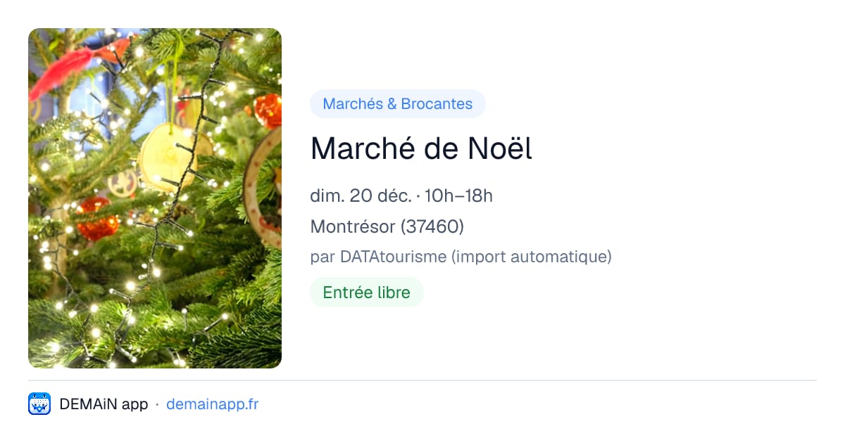 Marché de Noël — Montrésor