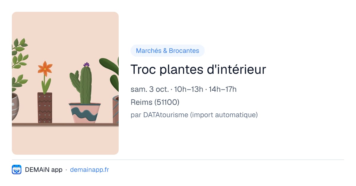Troc plantes d'intérieur — Reims