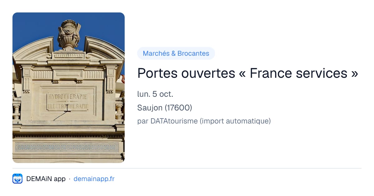 Portes ouvertes « France services » — Saujon