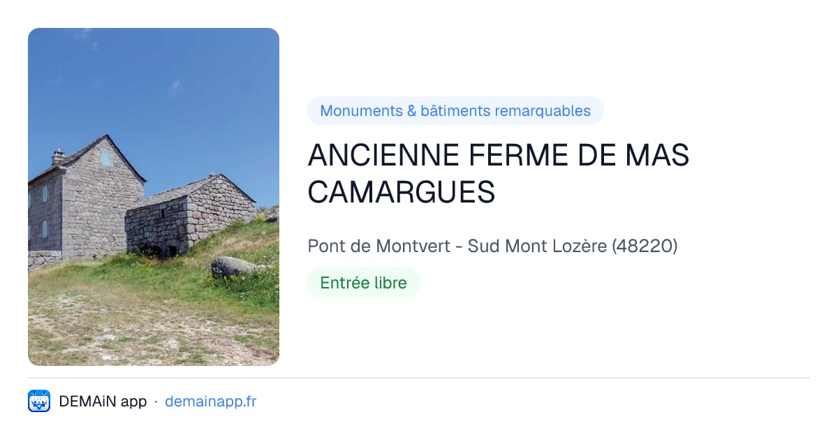 ANCIENNE FERME DE MAS CAMARGUES — Pont de Montvert - Sud Mont Lozère