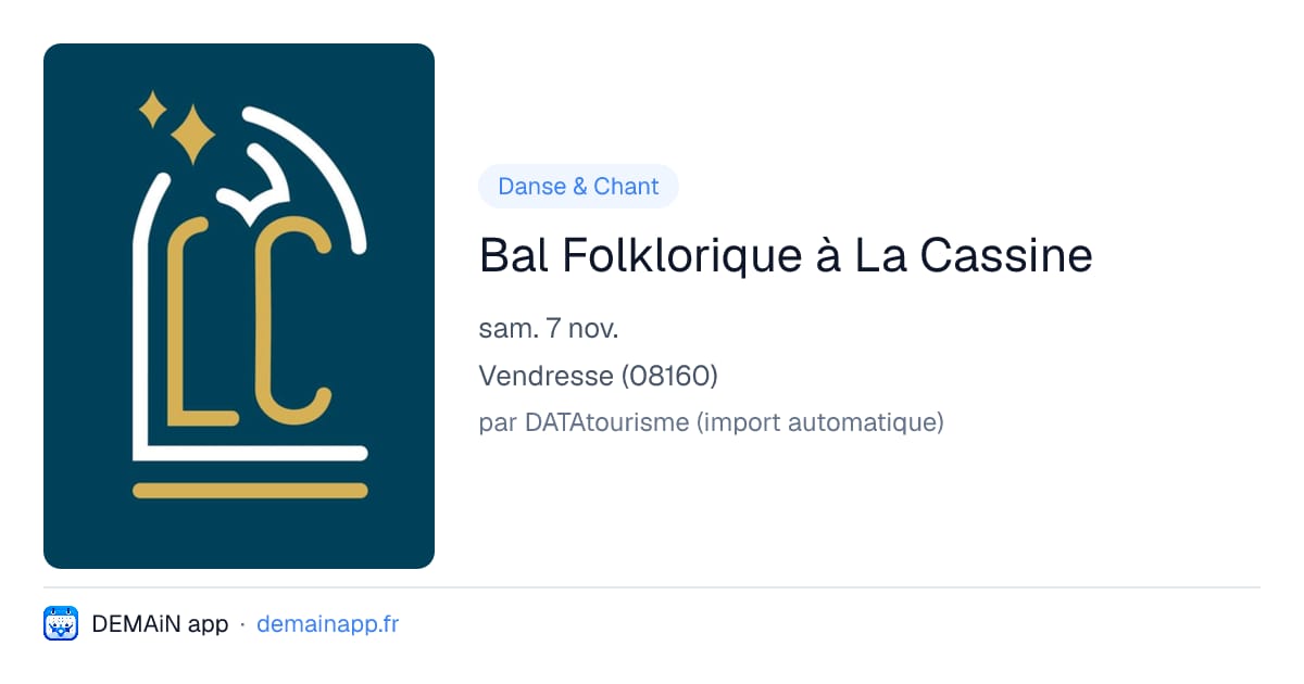 Bal Folklorique à La Cassine — Vendresse