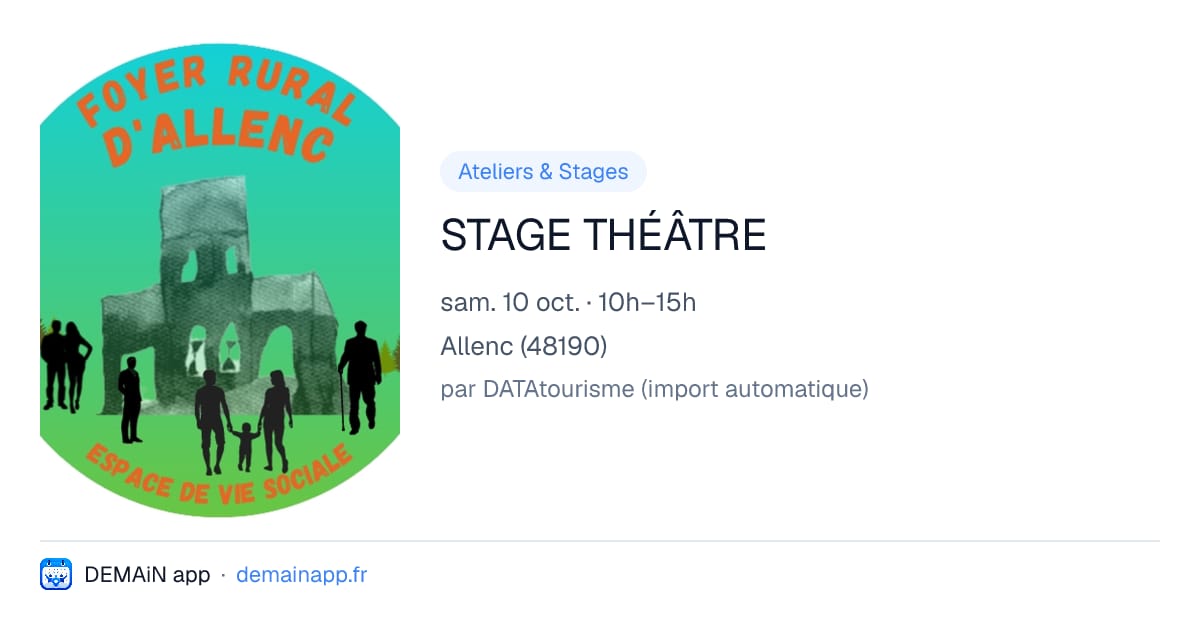 STAGE THÉÂTRE — Allenc