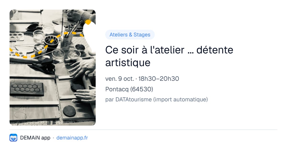 Ce soir à l'atelier ... détente artistique — Pontacq