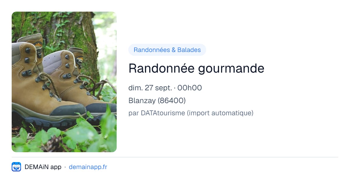 Randonnée gourmande — Blanzay