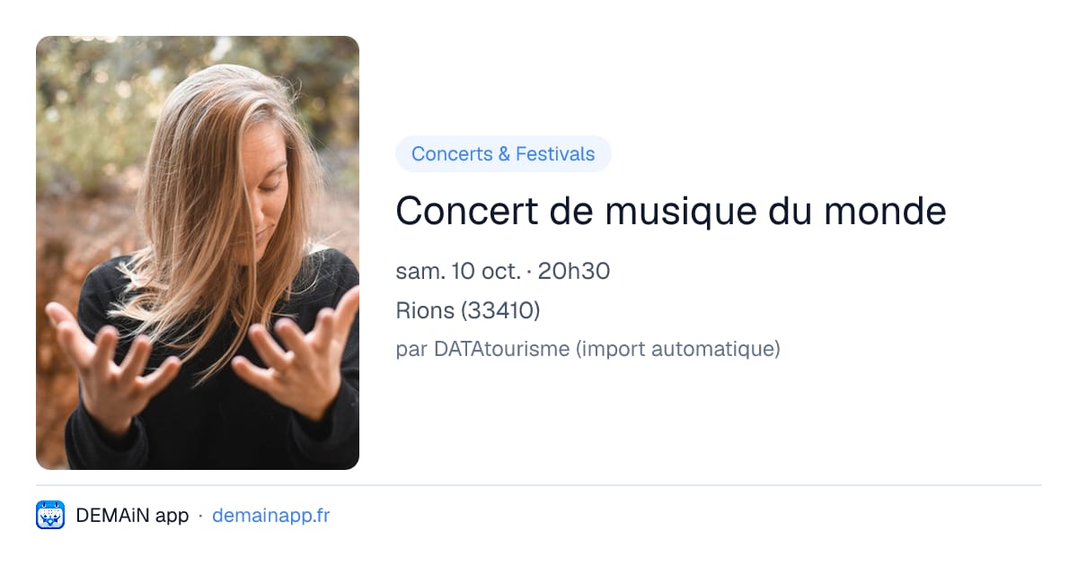 Concert de musique du monde — Rions