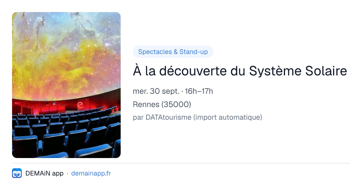 À la découverte du Système Solaire — Rennes