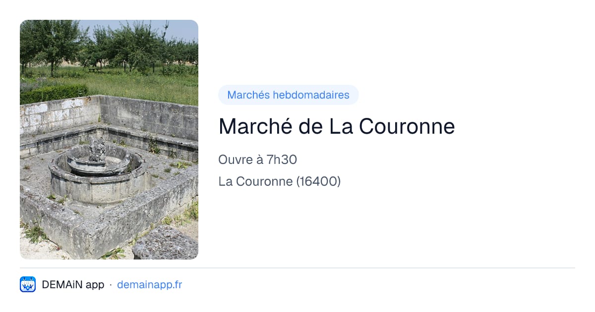 Marché de La Couronne — La Couronne
