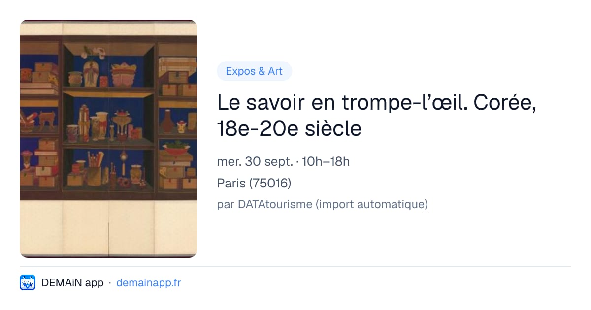Le savoir en trompe-l’œil. Corée, 18e-20e siècle — Paris