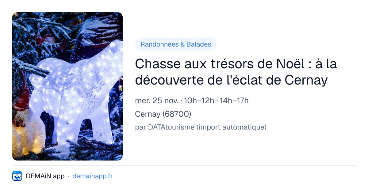 Chasse aux trésors de Noël : à la découverte de l'éclat de Cernay — Cernay
