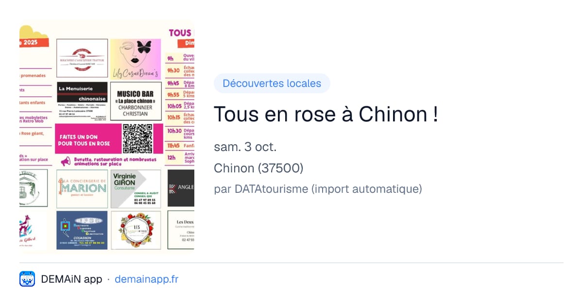Tous en rose à Chinon ! — Chinon