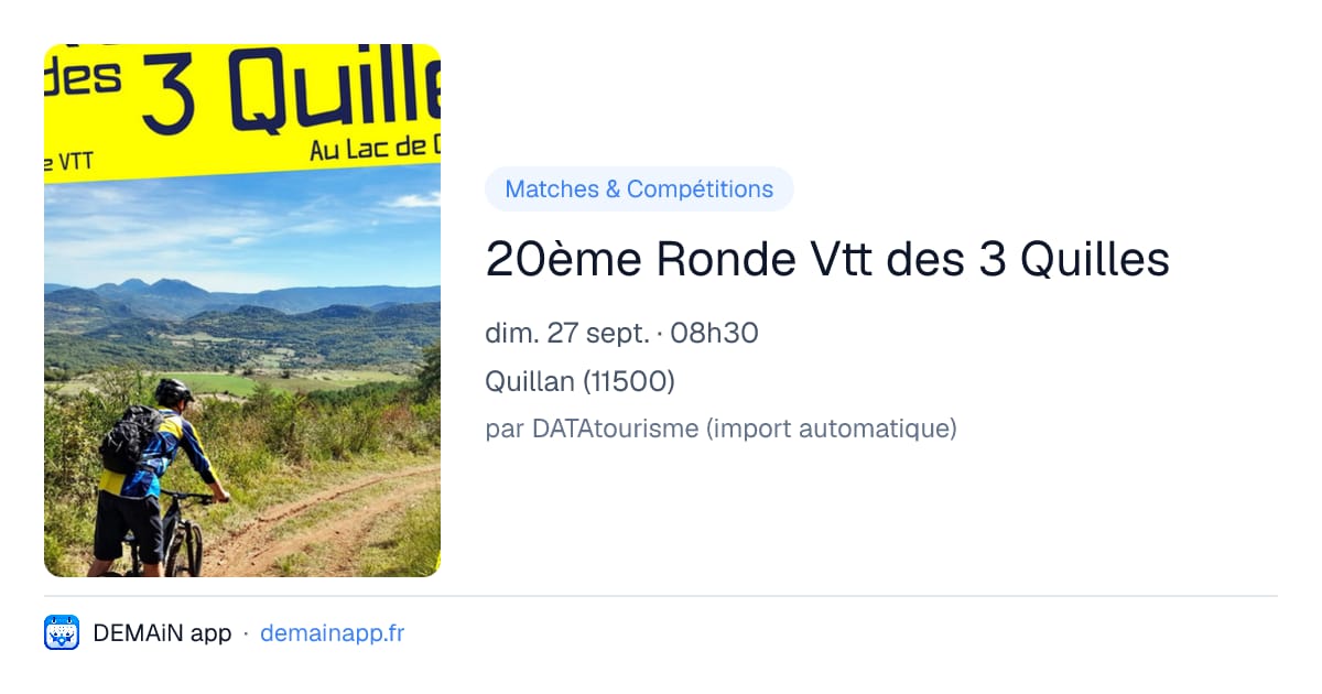 20ème Ronde Vtt des 3 Quilles — Quillan
