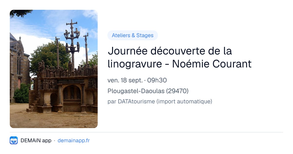 Journée découverte de la linogravure - Noémie Courant — Plougastel-Daoulas