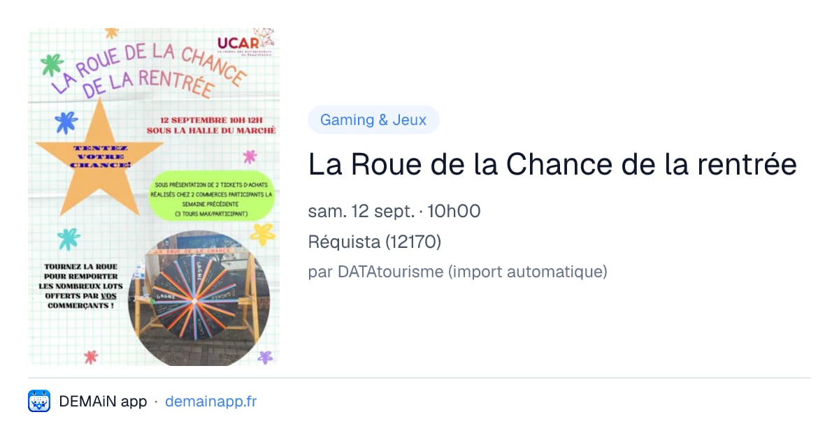 La Roue de la Chance de la rentrée — Réquista
