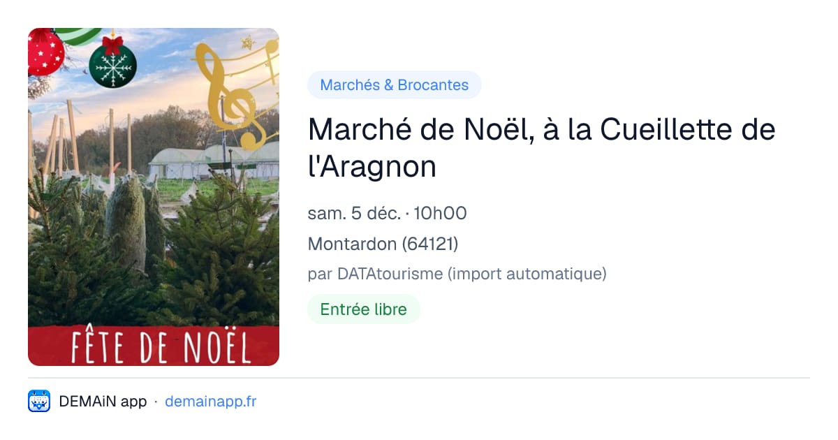 Marché de Noël, à la Cueillette de l'Aragnon — Montardon