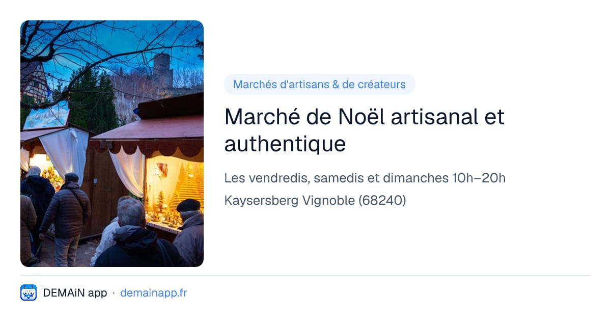 Marché de Noël artisanal et authentique — Kaysersberg Vignoble