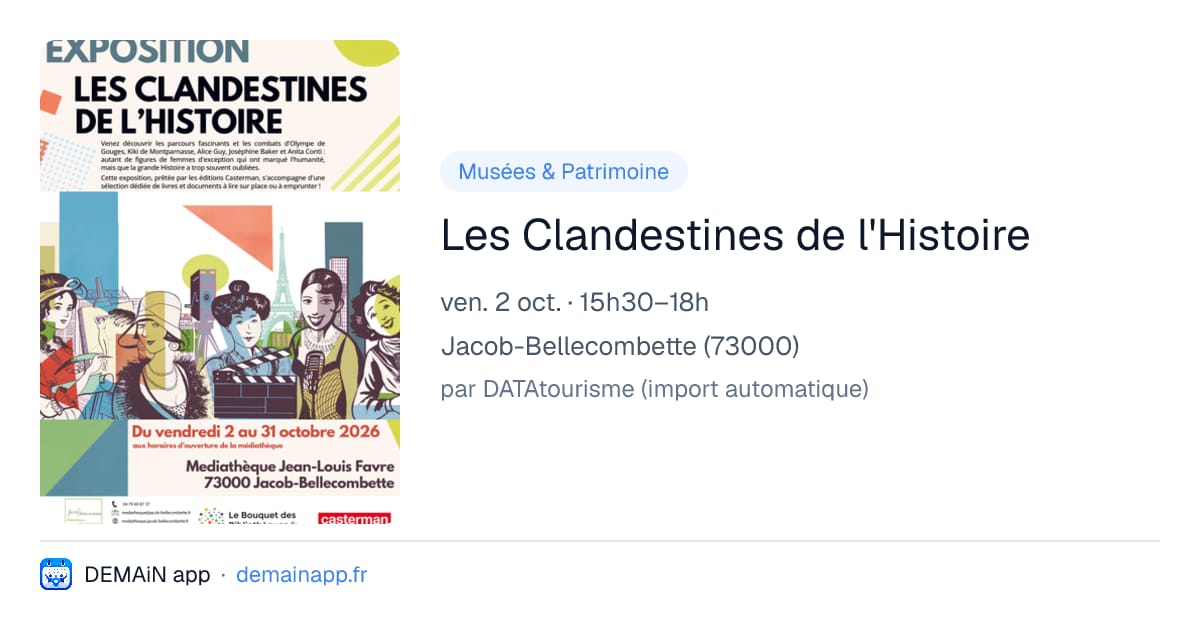 Les Clandestines de l'Histoire — Jacob-Bellecombette