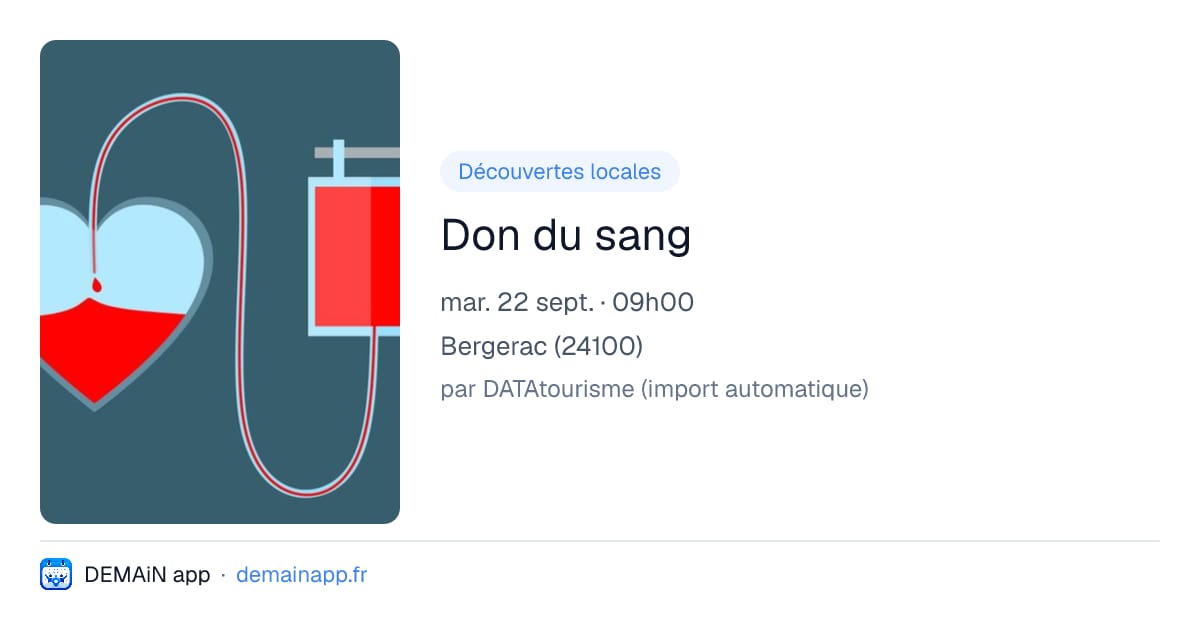 Don du sang — Bergerac