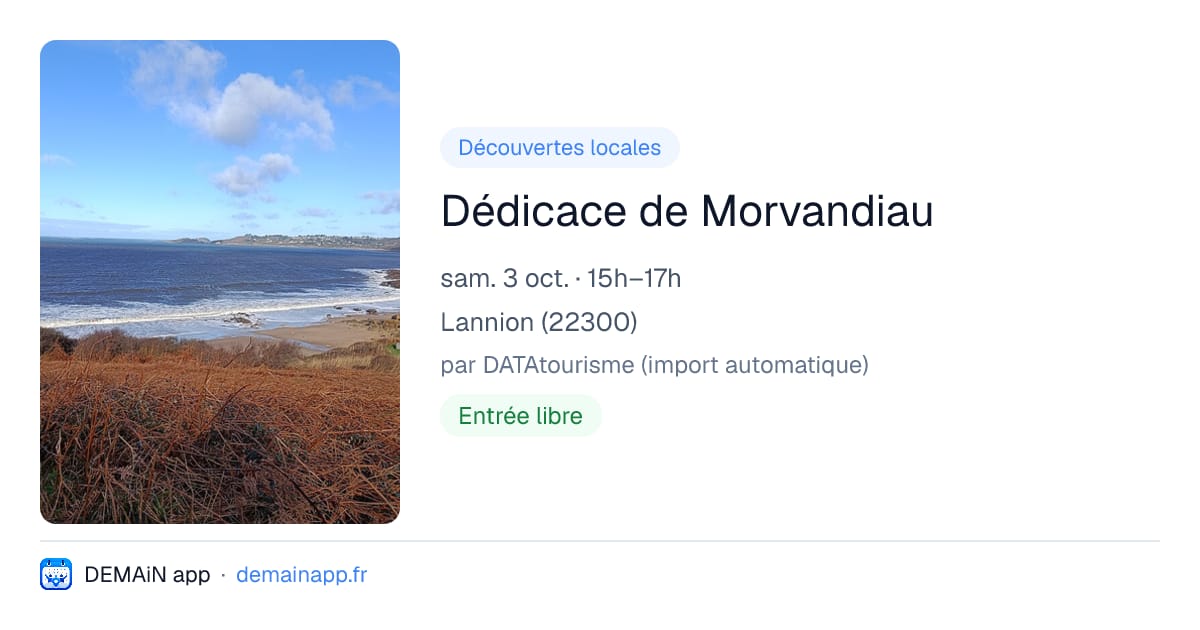 Dédicace de Morvandiau — Lannion