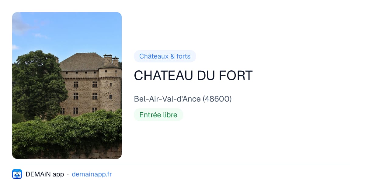 CHATEAU DU FORT — Bel-Air-Val-d'Ance