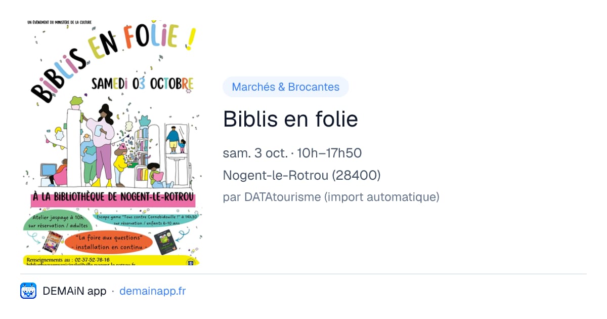 Biblis en folie — Nogent-le-Rotrou