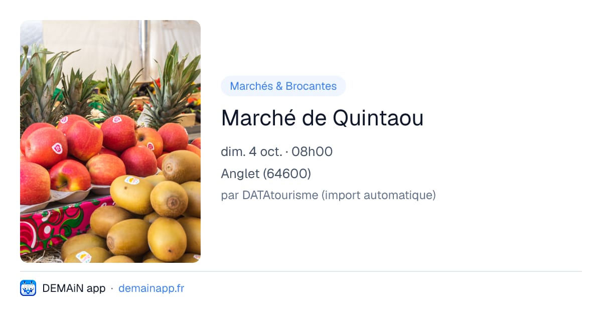Marché de Quintaou — Anglet