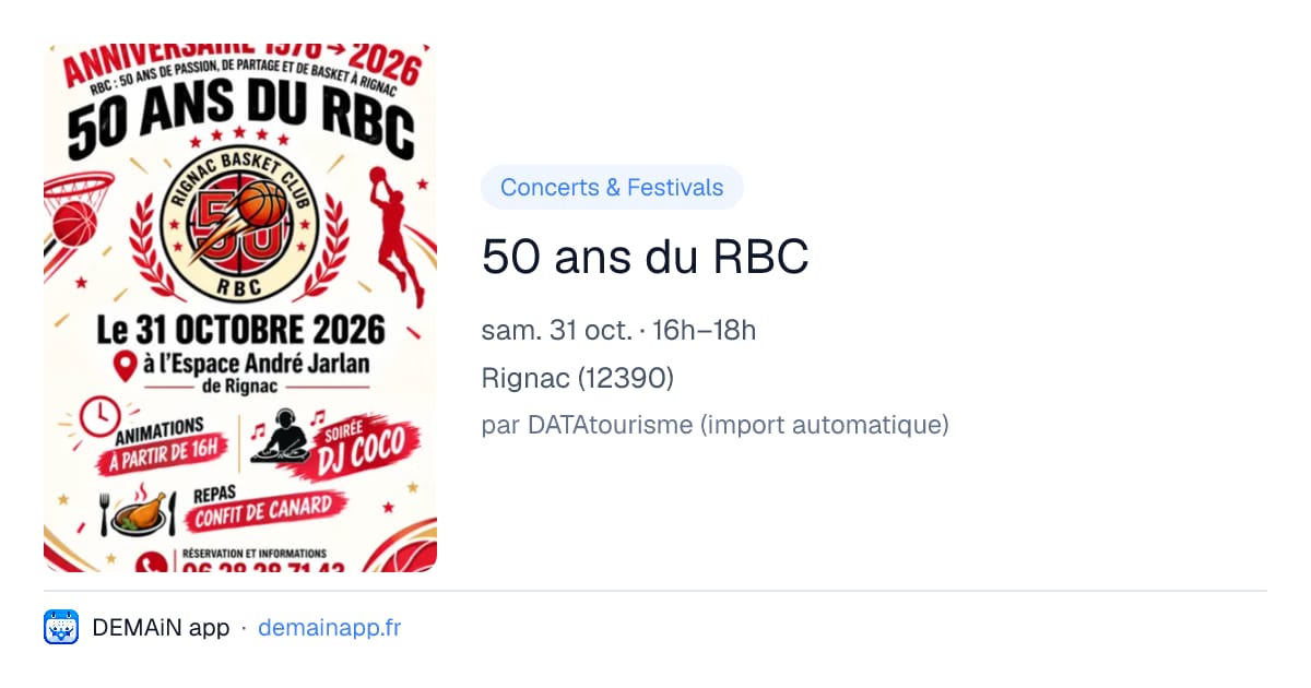 50 ans du RBC — Rignac