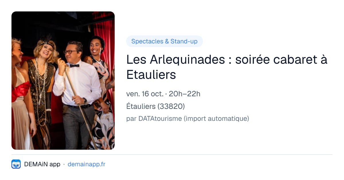 Les Arlequinades : soirée cabaret à Etauliers — Étauliers