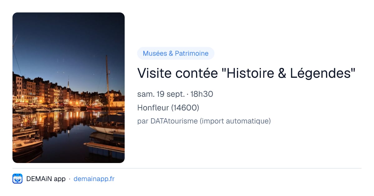 Visite contée "Histoire & Légendes" — Honfleur