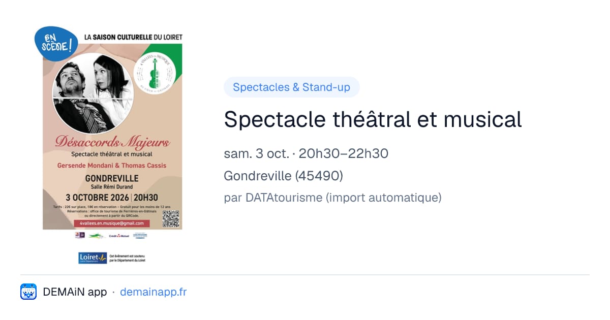 Spectacle théâtral et musical — Gondreville