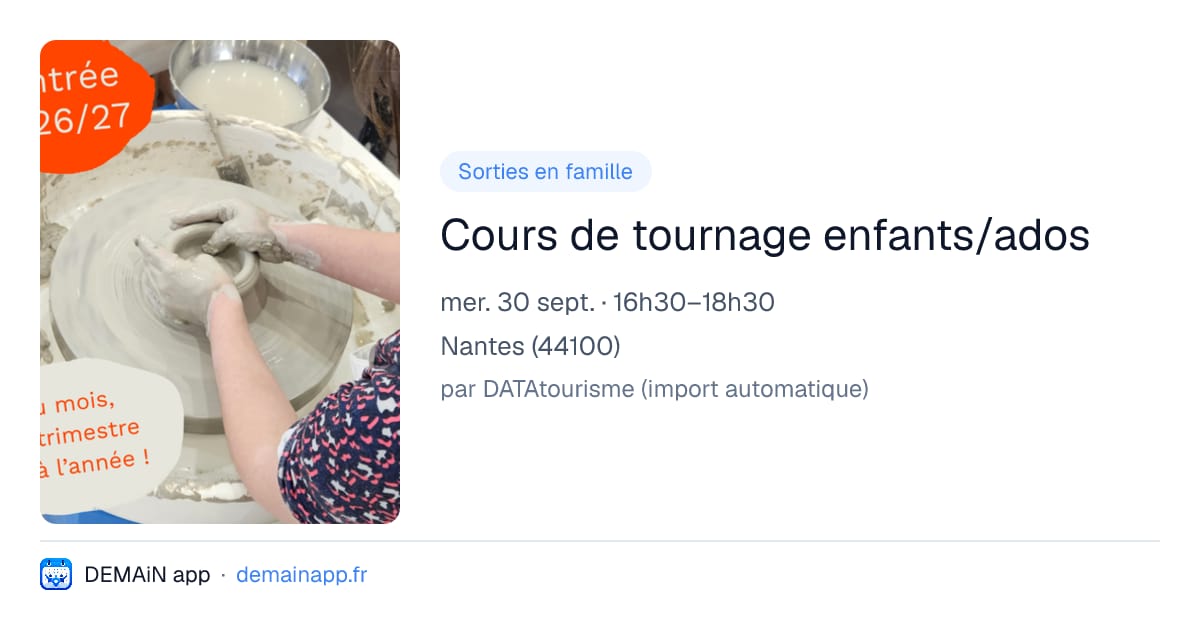 Cours de tournage enfants/ados — Nantes