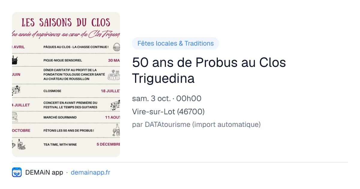 50 ans de Probus au Clos Triguedina — Vire-sur-Lot