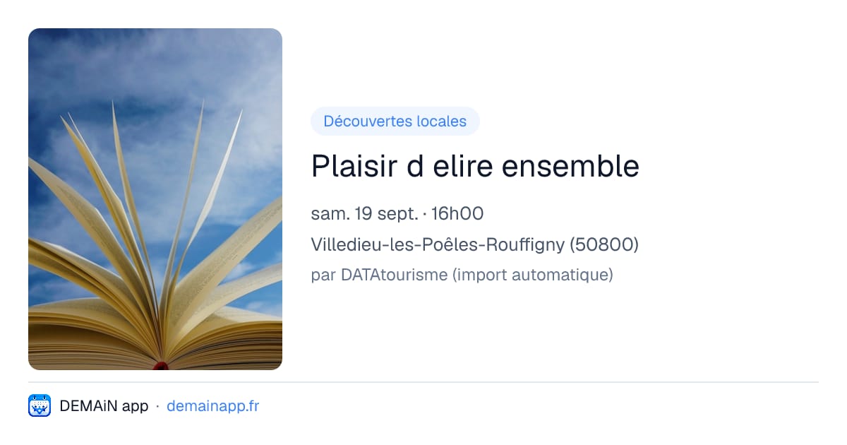 Plaisir d elire ensemble — Villedieu-les-Poêles-Rouffigny