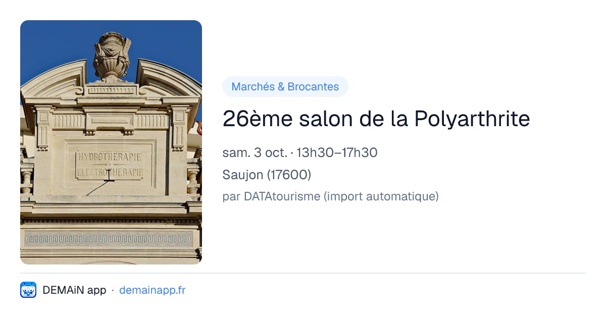 26ème salon de la Polyarthrite — Saujon