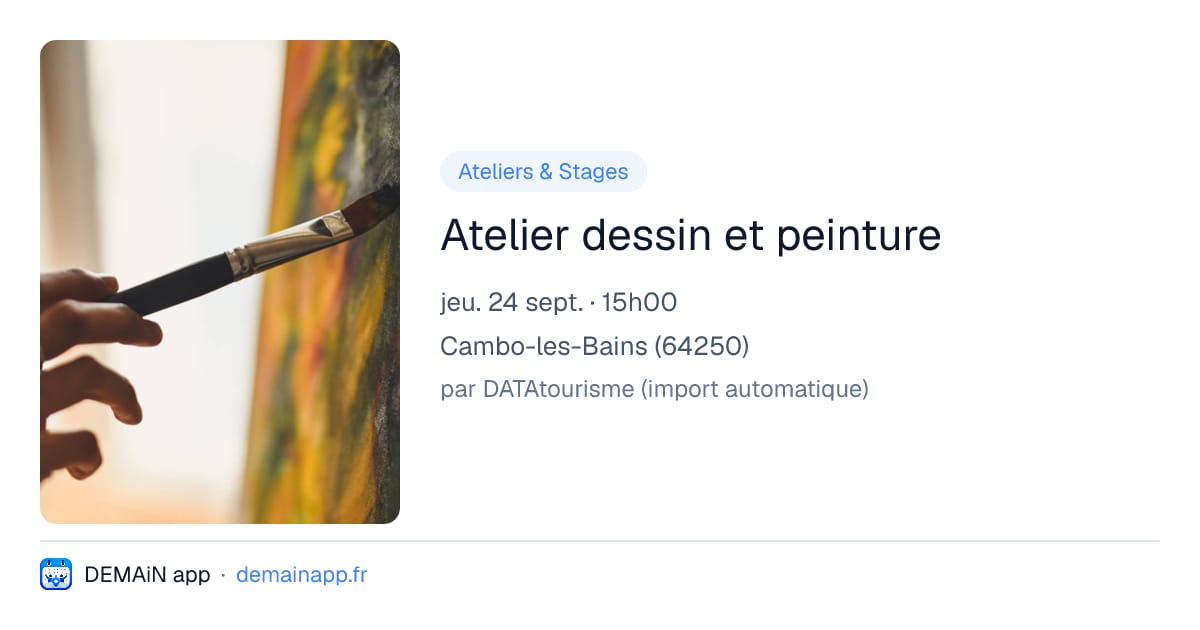 Atelier dessin et peinture — Cambo-les-Bains