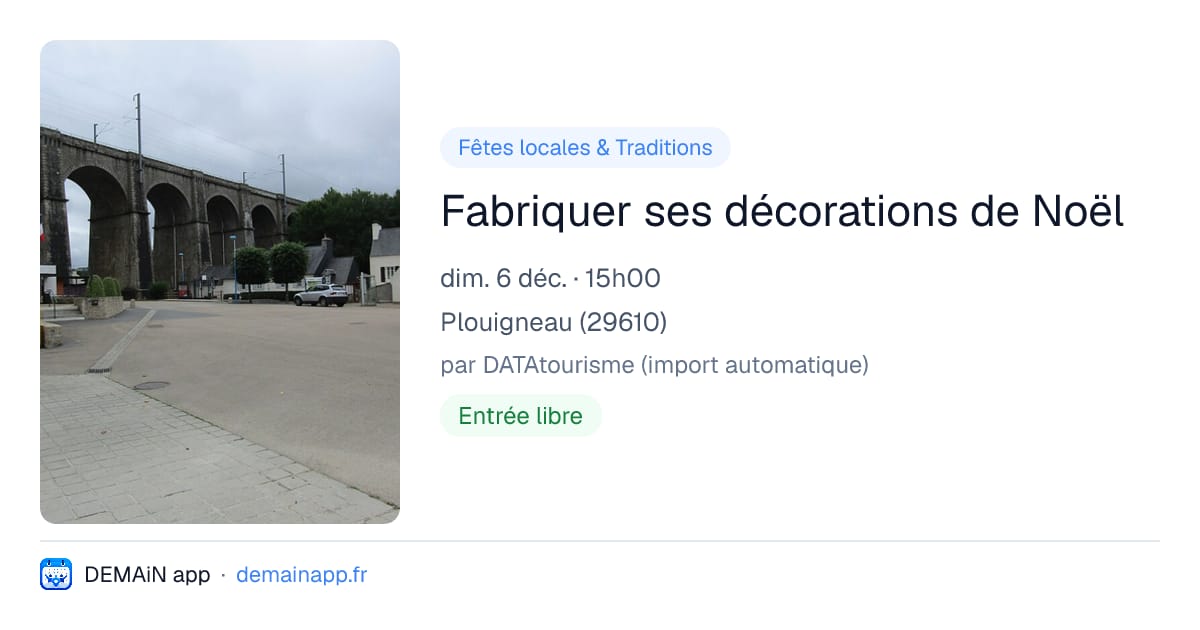 Fabriquer ses décorations de Noël — Plouigneau