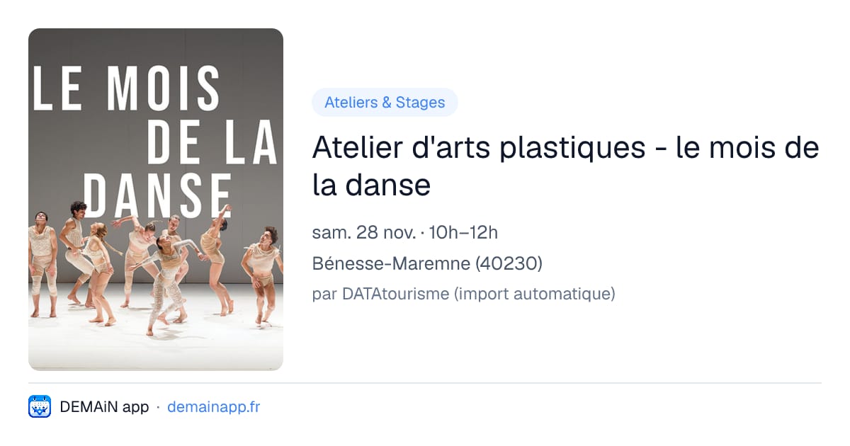 Atelier d'arts plastiques - le mois de la danse — Bénesse-Maremne