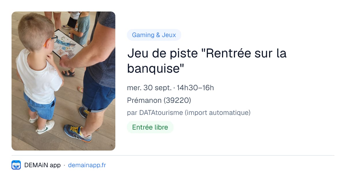 Jeu de piste "Rentrée sur la banquise" — Prémanon