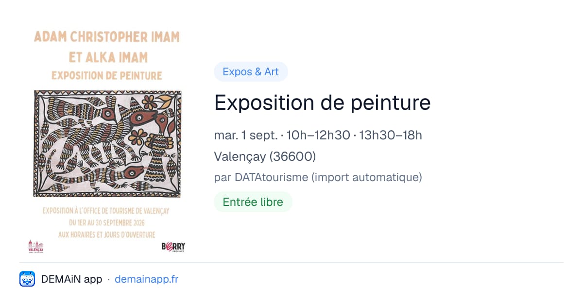 Exposition de peinture — Valençay