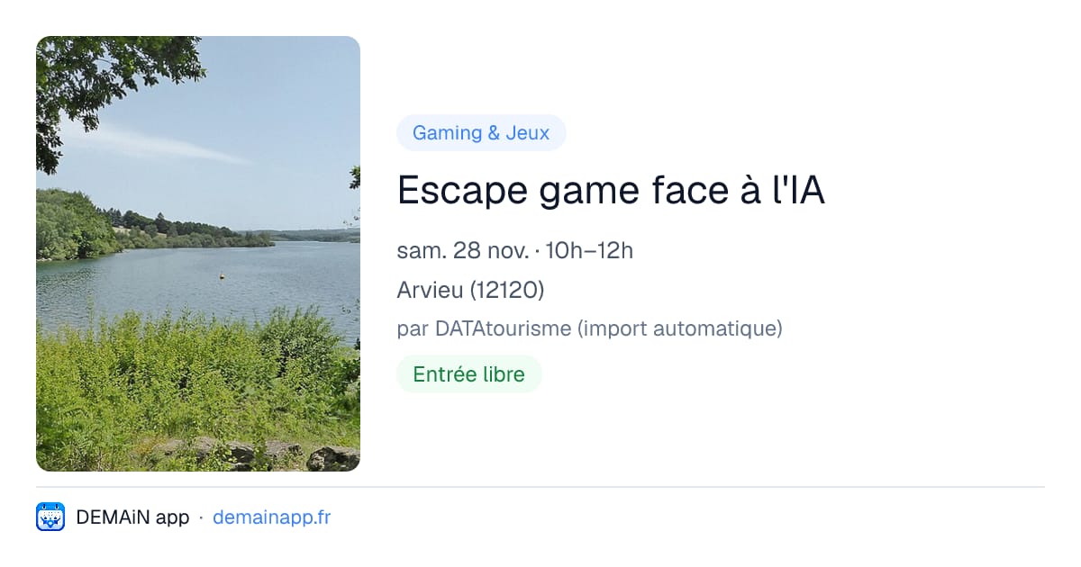 Escape game face à l'IA — Arvieu