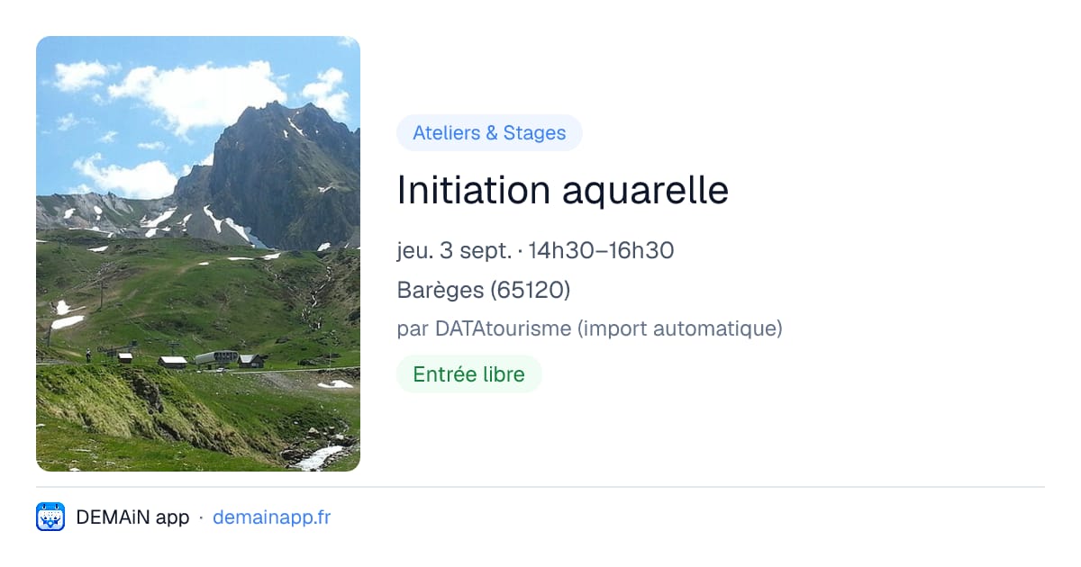 Initiation aquarelle — Barèges