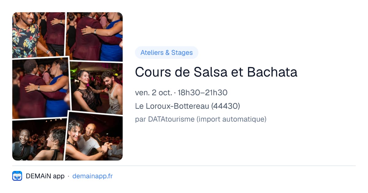 Cours de Salsa et Bachata — Le Loroux-Bottereau