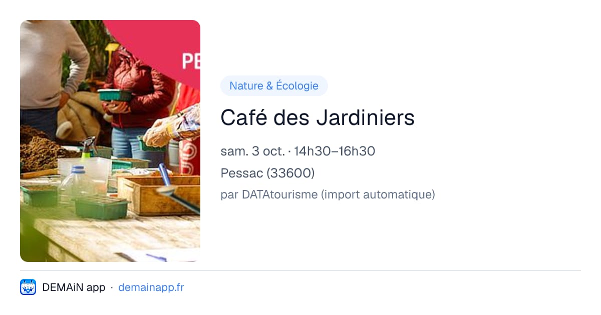 Café des Jardiniers — Pessac
